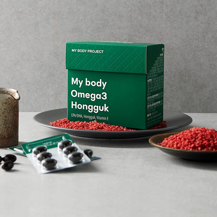 내몸에 홍국메가 영양제 콜레스테롤 HDL LDL 낮추는 홍국+오메가3 60캡슐, 1개